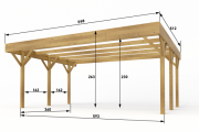 Doppelcarport Eco 512x598 cm