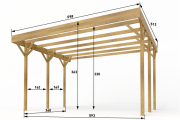 Doppelcarport Eco 512x598 cm