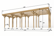 Doppelcarport 4 Autos 512x1180 cm