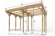 Doppelcarport 2 Autos 512x598 cm